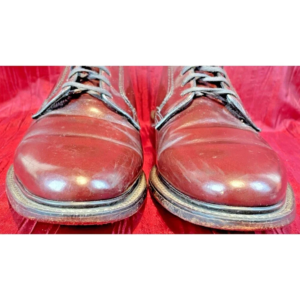 Mens Hanover Derbys Cordovan Leather Smooth Toe Oxfords Dress Shoes sz 9D
